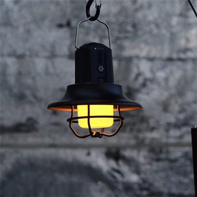 Hönnunarhugmynd af litlum útileguljósum